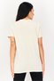 Women Sportswear Fit Short Sleeve Outdoor T-Shirt, Cream - 2