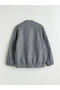 Lcw Vision Gray Stand Collar Women's Cashmere Jacket W57006Z8 - 8