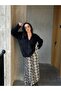 Women's Black Plush Oversize Knit Cardigan 91 - 6