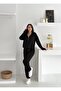 Women's Half-Zip Model Elastic Waist Narrow Leg Sweatpants Set - 3