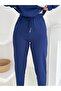 Women's Half-Zip Model Elastic Waist Narrow Leg Sweatpants Set - 5