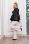 Women's Winter Black Trendy Model Poncho with Holes and Belt, Stylish, Daily, Comfortable 2611 - 2