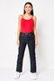 Women Straight Fit Washed High Rise Stretchable Denim, Black - 3