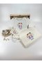 Gemini Zodiac Sign Designed 100% Cotton Short Sleeve Baby Bodysuit and Raw Pouch Gift Set