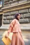 Monogram Cotton Silk Scarf Powder-Salmon Tone Patterned Tok Duruşlu 90X90 - 8