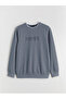 Lcwaikiki Classic Blue Crew Neck Printed Men's Sweatshirt - 5