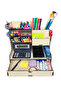 Lucky 10-Compartment Desktop Wooden Organizer Pen Holder - Jewelry Makeup Multi-Purpose Organizer - 7