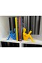 Yellow Navy Blue Fan Book Holder Set of 2 Reading Figure Book Support-Fan Concept - 4