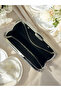 Platinum Color Stone Chain Detailed Chain Handle Women's Evening Dress Bag Wedding Engagement Graduation - 7