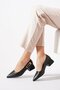 Kelan Yan Buckle Heeled Women's Ballerinas Black Skin - 2