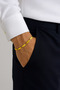 Men's Stainless Steel Prism Chain Bracelet (Gold Color) - 3