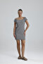Striped Viscose Elastane Mini Dress |   Elb35857 White Pinstripe - 2