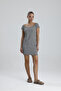 Striped Viscose Elastane Mini Dress |   Elb35857 White Pinstripe - 7