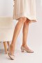 Sagues Yan Stone Women's Heeled Shoes Gold Glitter - 3