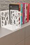 2 Pieces of Tree Patterned Vintage Decoration |   Metal Book Holder, Metal Book Support Bookshelf Organizing Decorative Desktop Bookshelf Organizer Shelf Book Rest Study Desk Book Stopper Library - 4