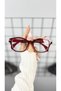 Kare Cat Eye 55 Ekartman Bone Transparent Women Men Unisex Blue Light Protection Screen Glasses Eyewear - 5
