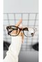 Kare Cat Eye 55 Ekartman Bone Transparent Women Men Unisex Blue Light Protection Screen Glasses Eyewear - 3
