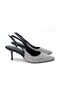 Park Moda Stone Detailed Closed Toe Heeled Women's Shoes Black - 4