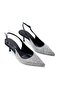 Park Moda Stone Detailed Closed Toe Heeled Women's Shoes Black - 3