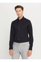Slim Fit Buttoned Collar Black Men's Shirt Ace020261469_Syh
