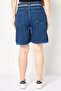 Women Washed Denim Shorts, Blue - 4