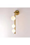 LIGHTINGS Wall Lamp，Wall Sconce Lighting Fitting Mid-Century Modern Gold Metal Wall Lamp, 3-Li