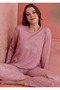 Women's Printed Long Sleeve Lycra Pajama Set