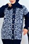 Patterned Button Detailed Knitwear Set S1124 Navy Blue - 3