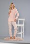 Women's Cotton Cute Pattern Long Sleeve Winter Pajamas Set 09-276 - 3