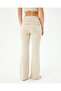 Women's Cream Ecovero ™ Viscose Folding Waist Lounge Home Pants - 2