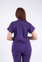 Unisex Stretch Fabric Nurse Doctor Scrubs Set Sweatproof Fabric Scrubs Hospital Uniform Purple - 5