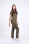 Unisex Stretch Fabric Nurse Doctor Scrubs Set Breathable Fabric Scrubs Hospital Uniform Khaki - 2