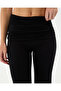 Women's Black Ecovero ™ Viscose Folding Waist Lounge Home Pants - 3