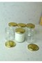 6 Pieces 210 ml Glass Jar Food Storage Container for Baby Yogurt with Gold Lid 210 Cc - 2