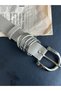 Women's Silver D Buckle Bridged Belt Dress Belt, Waist Belt, Jean Belt, Coat Belt - 4