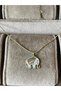 316 L Surgical Steel Zircon Shiny Stone Lucky Elephant Steel Necklace