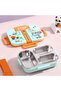 Kids Stainless Steel Lunch Box with 2 Compartments 600ml – Independent Sealed Bento Box wit - 2