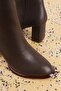 Women's Classic Heeled Office Boots Art.1350 Brown - 3