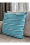 Throw Pillow, Blue Striped Throw Pillow with Filling 40 X 44 - 2