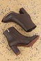 Women's Classic Heeled Office Boots Art.1350 Brown - 5