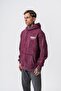 Men's D. Hit Printed Hooded Oversize Hoodie Cherry - 3