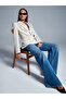 60774 Fitted Cut Padded Blazer-Ecru - 4