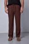 Men's Ribbed Baggy Fit Comfortable Tracksuit Brown - 3