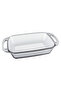 Medium Rectangular Glass Roaster with Handle 2.7L – Durable Heat-Resistant, Transparent