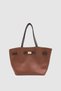 Ferny Belt, Buckle and Stitching Detailed Arm and Shoulder Bag Tan