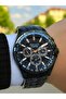 Black Men's Wristwatch – Multifunctional – World Time – Steel Band – 2 Years Warranty