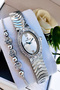 Original Oval Case Women's Wristwatch, Waterproof Silver Color Steel Band - Bracelet Gift Dkby2051C5 - 3