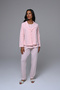 Women's Powder Winter Special Design Lace Detailed Maternity Maternity Dressing Gown Pajama Set 3-Piece Set