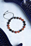 Certified Root Chakra Natural Stone Macrame Bracelet / 8mm - 3