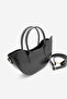 Women's Zipper Closure Hand and Shoulder Bag Foren Black - 2